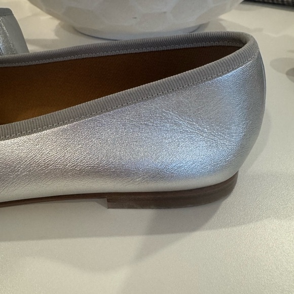 Margaux Metallic Silver Leather Demi ballet flat - Picture 10 of 12